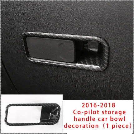 Для Jeep renegade 16-18 Углеволокно Co-pilot сумки для хранения автомобиля чаша декоративное литье отделка 1 шт
