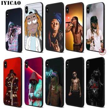 

IYICAO Lil wayne Soft Black Silicone Case for iPhone 11 Pro Xr Xs Max X or 10 8 7 6 6S Plus 5 5S SE