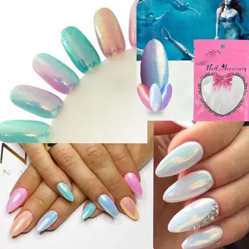 

Mermaid Effect Pigment Nail Art Powder Dust Iridescence Trend Glimmer Mirror
