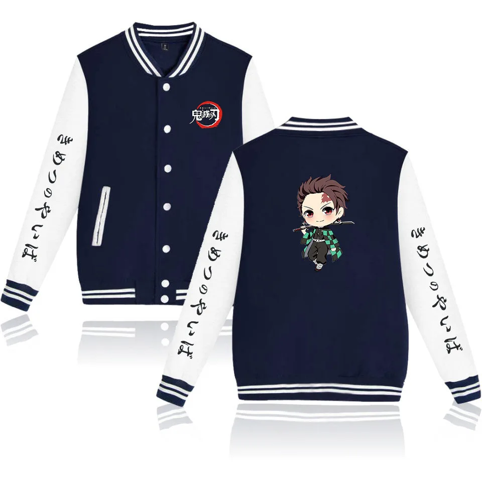 XXS-4XL,, бейсбольная куртка Kimetsu no Yaiba, худи для мужчин и женщин, Nezuko Kamado, косплей костюм, худи размера плюс