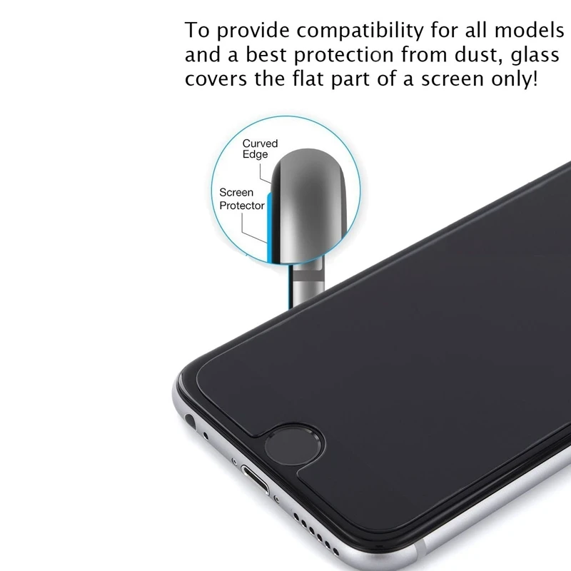 Превосходное качество 9H 2.5D 0,26 мм закаленное стекло для iphone 8plus Защита экрана для iphone 8plus стеклянная пленка