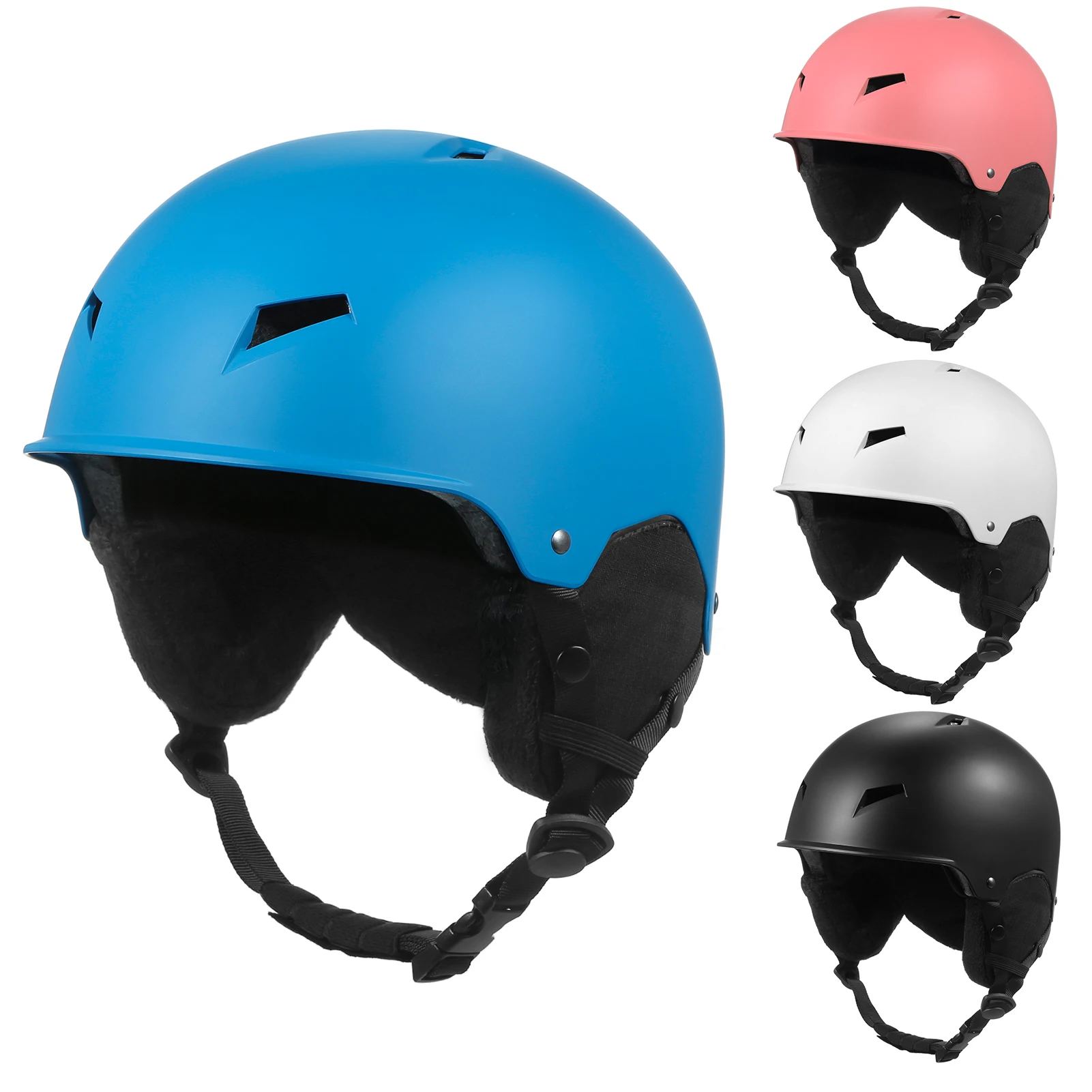 Snow Helmet with Detachable Earmuff Men 