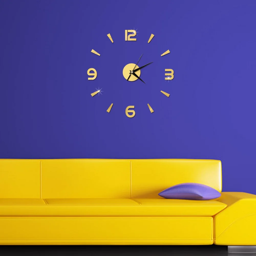 2019 New 3D Wall Clock Mirror Wall Stickers Fashion Living Room Quartz Watch DIY Home Decoration Clocks Sticker reloj de pared 9