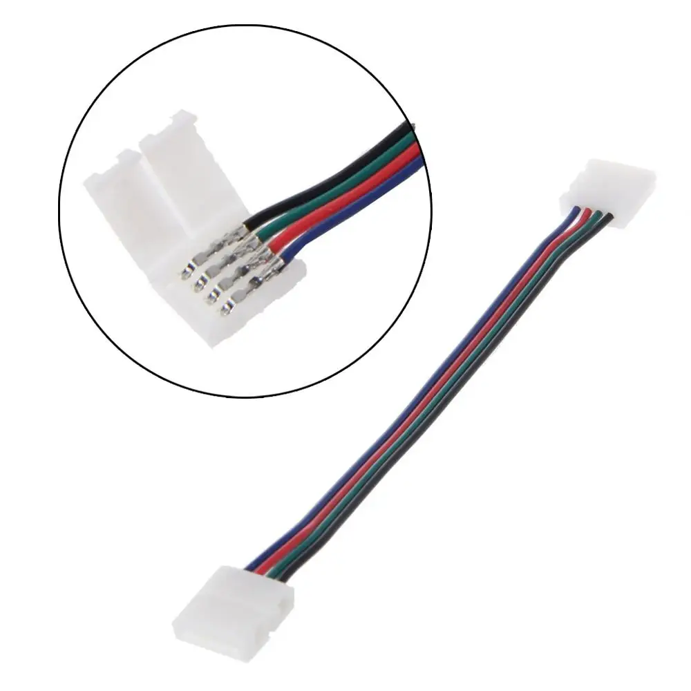 4 штифта 10 мм 17 см RGB LED ленточный светильник разъем адаптера провод для 5050