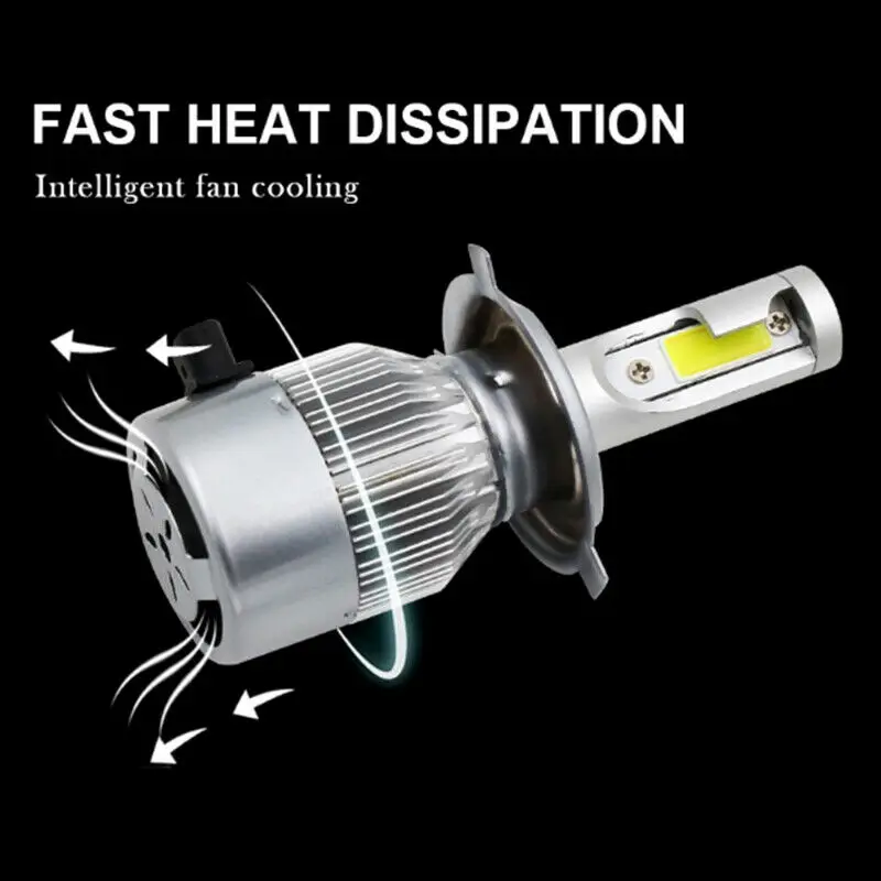 S2LED H7, супер белый луч, автомобильные фары, лампы, противотуманные фары, 2 шт., автомобильные аксессуары, лампа