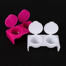 1 шт., сделай сам, для дизайна ногтей, Хрустальная чашка, кисть для пудры, двойной пигмент, держатель, модная миска, держатель для чашек, для ногтей, Dappen, блюдо, модные маникюрные инструменты