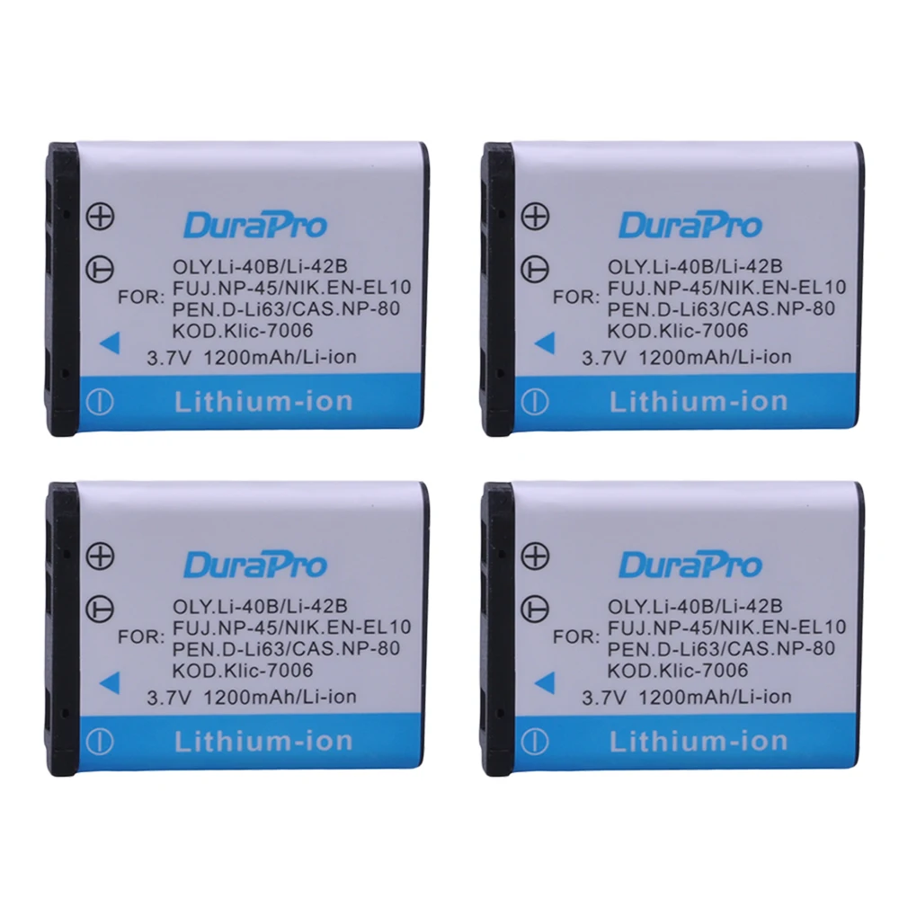 photography box Li-40B 1200mAh Li-40B/42B Battery for Olympus Li-42B NP-45 EN-EL10 D-Li63 D-Li108 NP-80 CNP80 KLIC-7006 Batteries px625 battery Camera & Photo Accessories