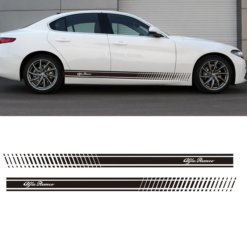 

Automobile,2PCS Stickers Decal for Alfa Romeo 147 156 159 166 Giulietta Stripe body kit Door Handle Guard Sill DA-432 180cm