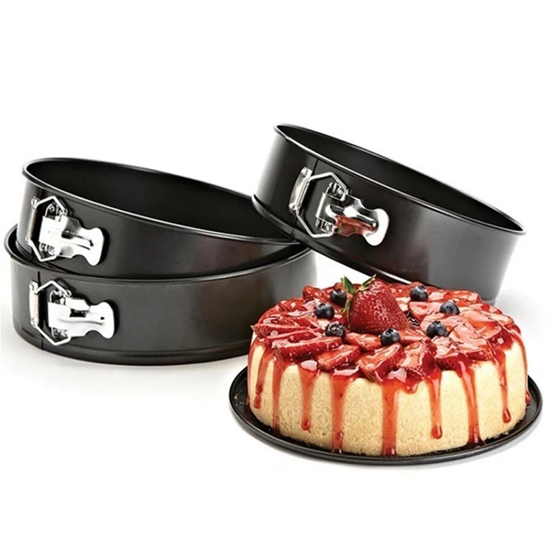 3 In 1 Set Nonstick Cake Mould Tier Layer Loyang Kek Baking Pan Bakery Movable bottom buckle cake mould | Дом и сад