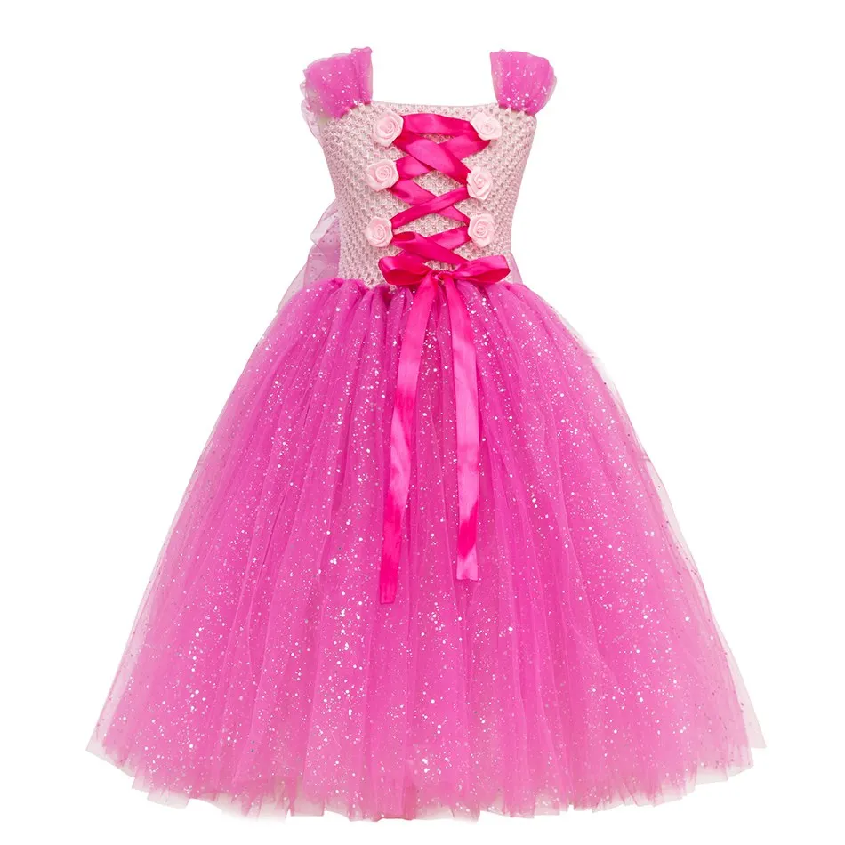Aurora Dress Платье для косплея «История игрушек» для девочек, 4 форки, макияж Вуди и Джесси, пачка для маленьких девочек с героями мультфильмов, ролевые костюмы на Хэллоуин, костюмы Базза Лайтера - Цвет: Aurora Dress