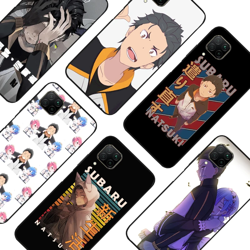 Чехол Natsuki для Subaru Re Zero чехол Huawei Honor 50 Lite 8X 9X 10i P20 P40 P30 Pro P Smart 2021 Nova 5T 9 | Мобильные