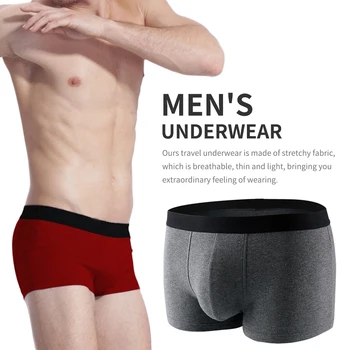 

4pcs/lot Male Panties Cotton Men's Underwear Boxers Breathable Man Boxer Solid Underpants Comfortable Brand Shorts