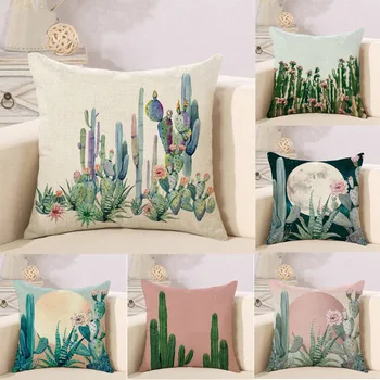 

New Style Cactus Digital Printing Pillow Cover Cushion Cover Home-
