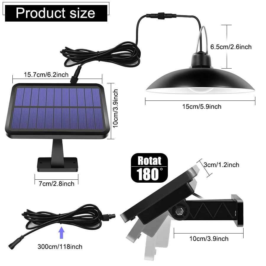 Солнечный подвесной светильник s открытый подвесной сарай Солнечная лампа сарай 16 Светодиодный светильник для кухни сада двора патио дома авто вкл/выкл