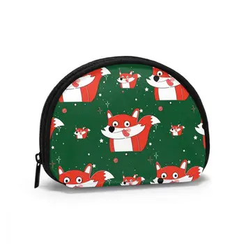 

Cosmetic Bag Cute Fox Green Pattern Women Makeup Bag Travel Organizer Toiletry