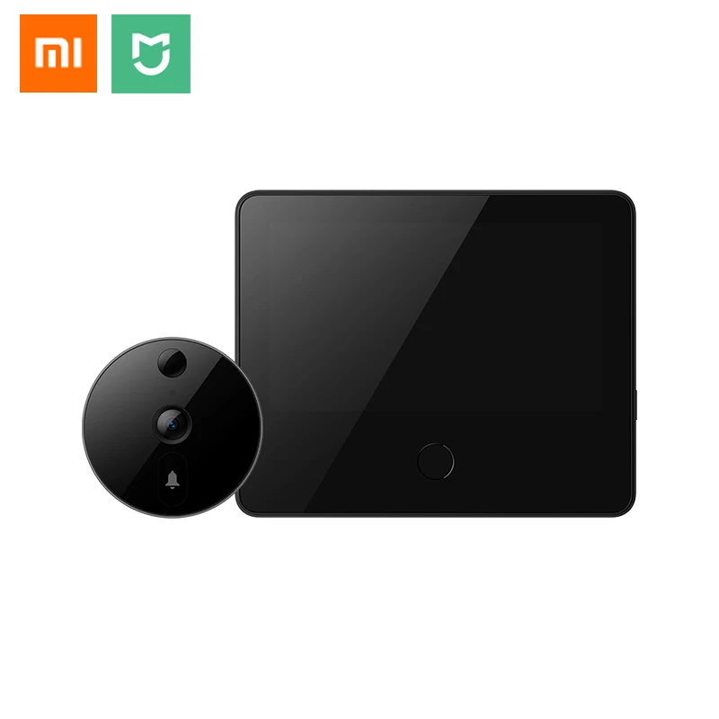 Беспроводной умный Видеозвонок Xiaomi Mijia кошачий глаз с HD камерой 161 ° и сенсорным IPS