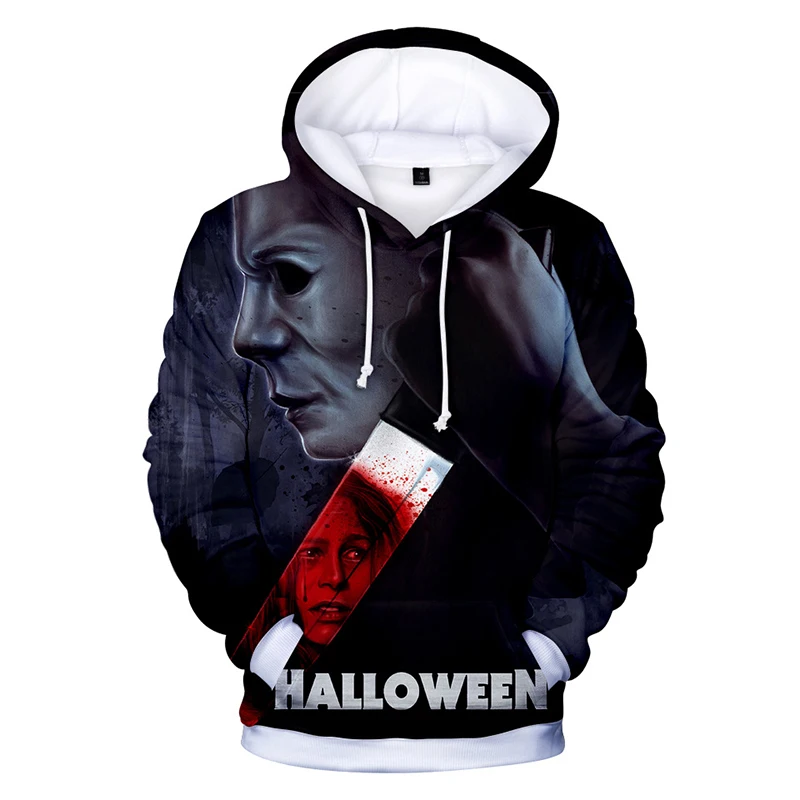 

2019 Michael Myers Halloween Hoodie Mens Hip Hop Hoodies Plus Size 3D Tie Dyeing Man Hoodies Long Sleeve Hoody Erkek Sweatshirt