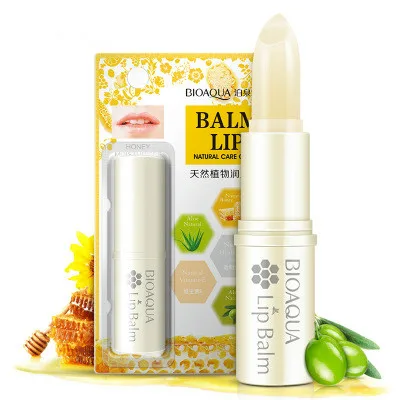 

100% Natural Pure Aloe Honey Moisturizing Lip Balm Colorless Repair Wrinkles Woman Winter Nutritious Lipstick Beauty