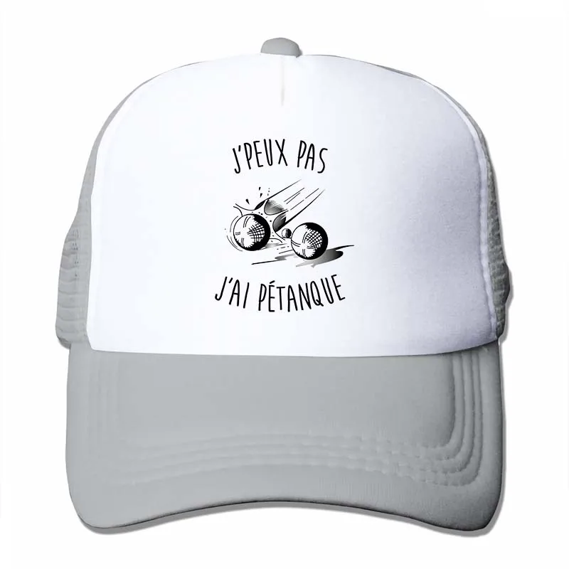Jpeux pas jai Petanque Baseball cap men women Trucker Hats fashion adjustable cap - Цвет: 4-Gray