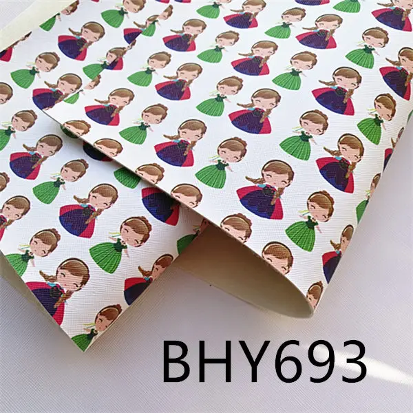 A4 10 шт./20*33 см милый Принт принцессы искусственная кожа винил BHY691
