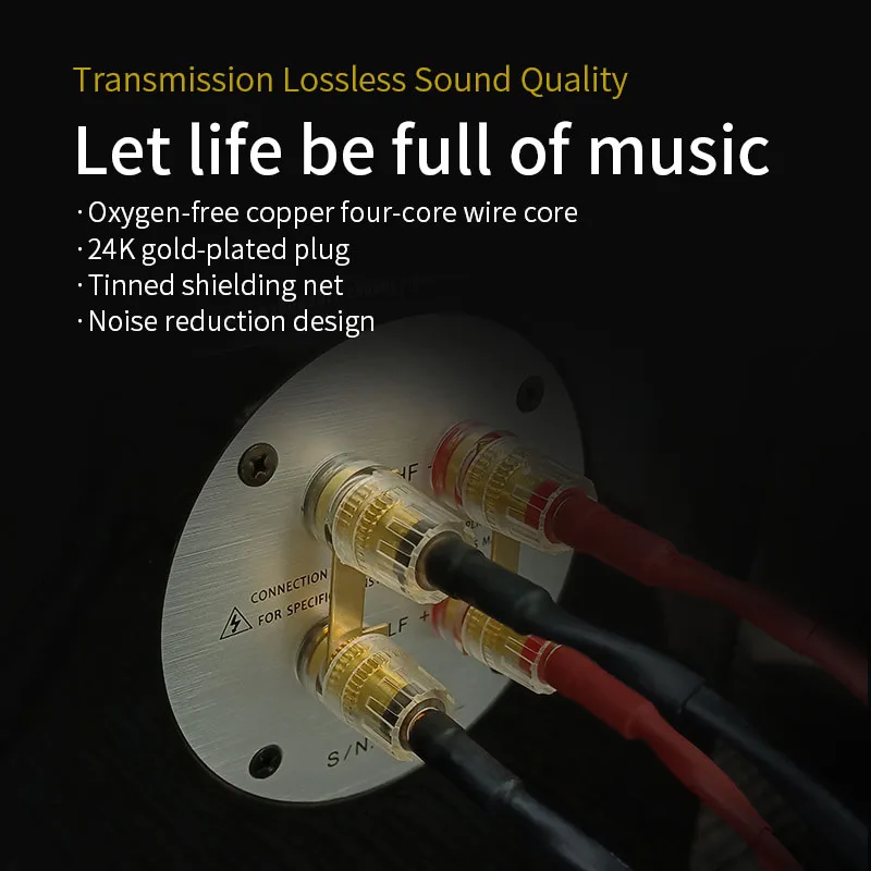 Ofc Áudio Speaker Cabo Banana Plug Cabo High-end Amplificador Hi-fi Par Canare-l4s8f - Image 4