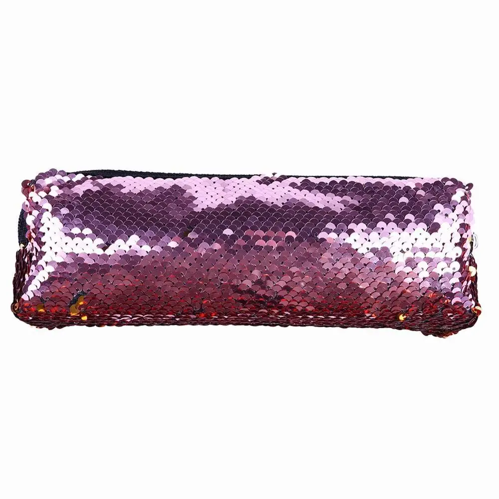 Pink gold 5 видов цветов вариант, двусторонний чехол-карандаш с блестками для девочек, школьные принадлежности, супер большие канцелярские принадлежности Bts, Подарочный волшебный пенал, чехол-карандаш - Цвет: Pink gold