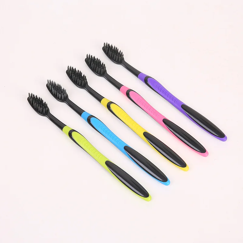 

[New Products New Arrival] cool ke Toothbrush Black 10 of Family Combination Special Offer Packing Bamboo Charcoal Soft Bristle