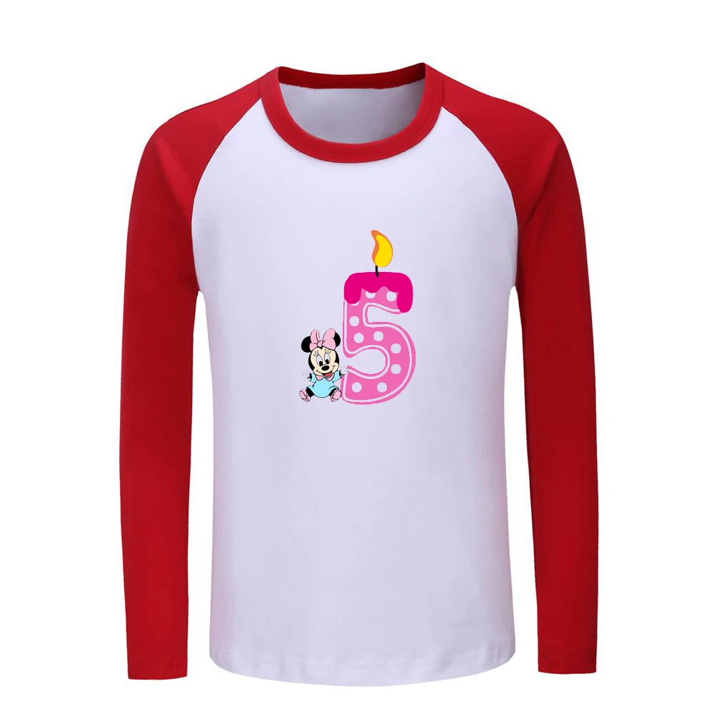 

I'm 5 Years Old Cute Little Mouse 5th Birthday Candle Pattern Kids T-shirts Childs Graphic Tee Shirts Long Sleeve Birthday Gift