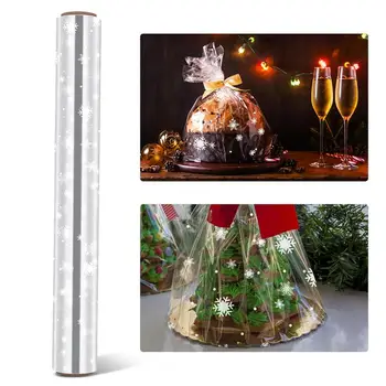 

Cellophane Wrap 2.5/3 Mil Thickness Cellophane Wrap Roll Snowflake Decorated Cellophane Bags To Wrap Gift Baskets Arts & Crafts
