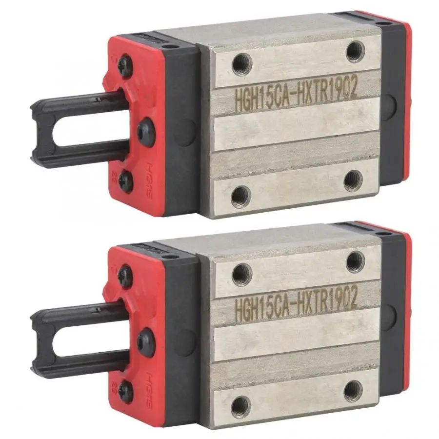 

2Pcs/set HGH15CA Mini Linear Motion Guide Rail Block Slider Bearing Steel Sliding Blocks
