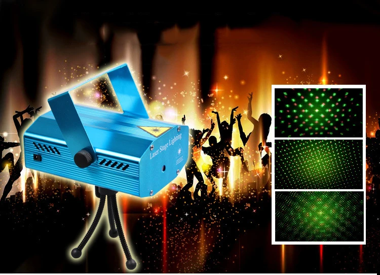 Portable Mini LED Laser Projector Stage Lighting Effect Adjustment DJ Disco KTV Club Party Wedding Light EU Plug Halloween