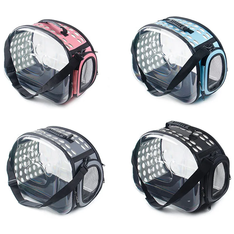 Pet Carrier for Dogs Cat Folding Cage Collapsible Crate Handbag Carrying Bags Pets Supplies Transport Bag Blue