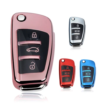

Car Styling Key Rings Protection Cover for Audi A1 A3 A3 8P 8L 8V S3 RS3 Q3 Q7 S3 TT Protect Shell Cover Case auto Accessories