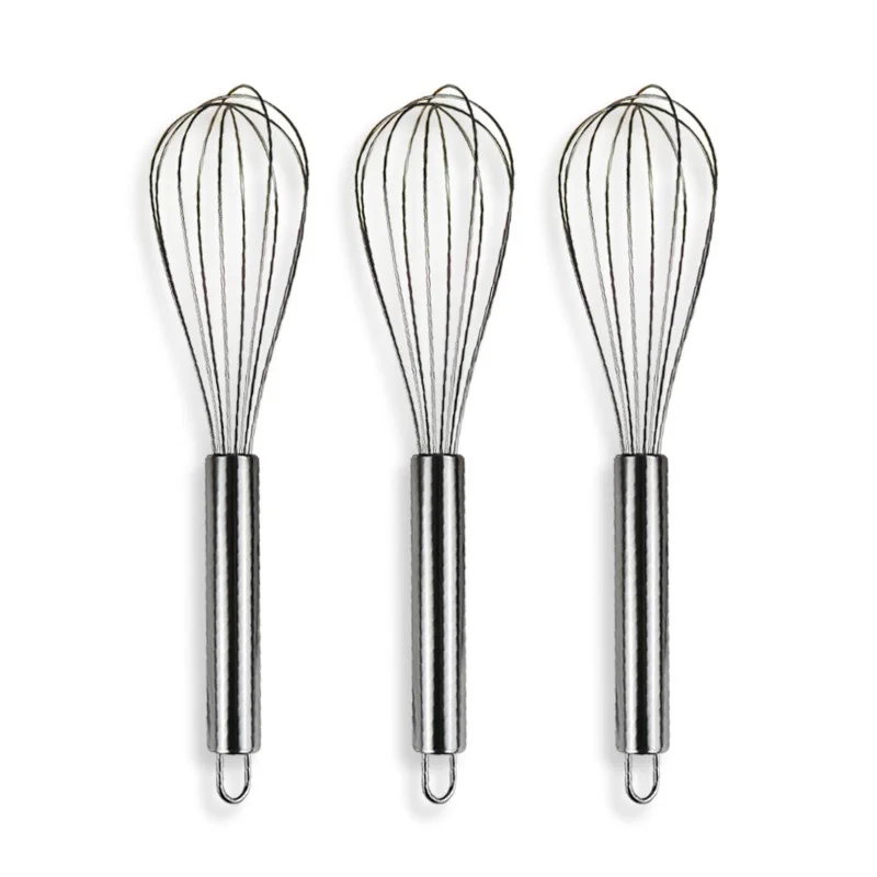 Stainless Steel Egg Stirring Balloon Whisk Manual Egg Beater Mixer Kitchen Baking Utensil Cream Butter Whisk 6/8/10/12 Inch egg beater balloon wire whisk wire whisk ball whisk
