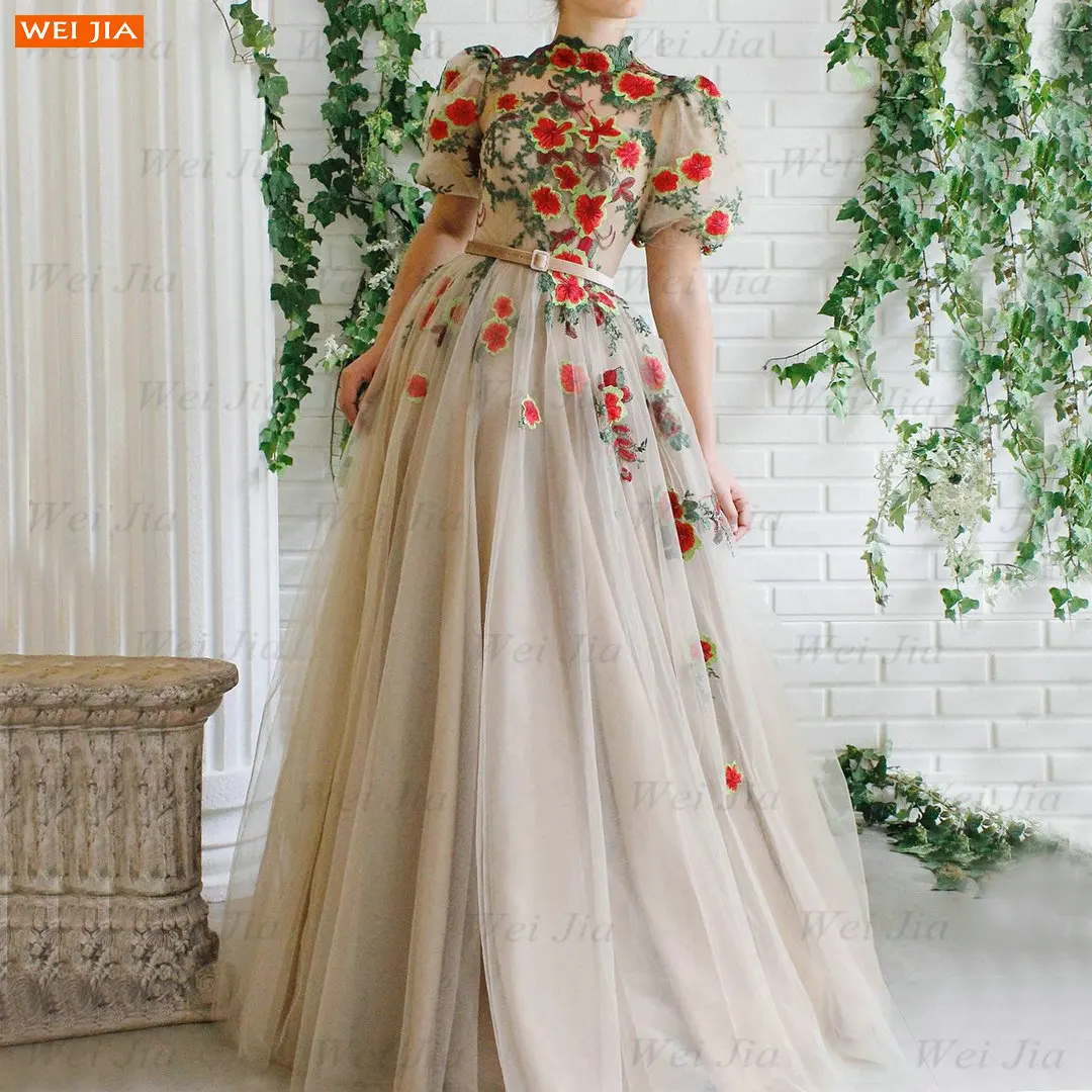 beautiful prom dresses Bohemian Prom Dresses 2022 Vestidos De Fiesta Largos Elegantes De Gala Appliqued A Line платье на выпускной Women Party Dress satin prom dress