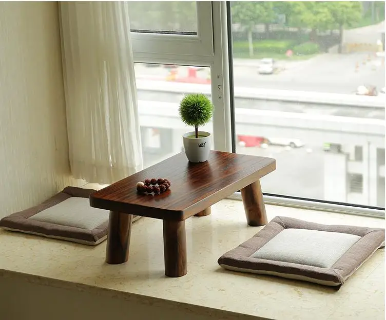 Японский стиль Paulownia окно стол на террасе балкон татами Круглый/квадратный низкий