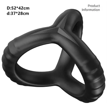 Men's Masturbator Silicone Penis Cock Sexy Dual Dick Enlarger Ring for Couples Lover Sex Toys to Men Time Delay Ejaculation 3