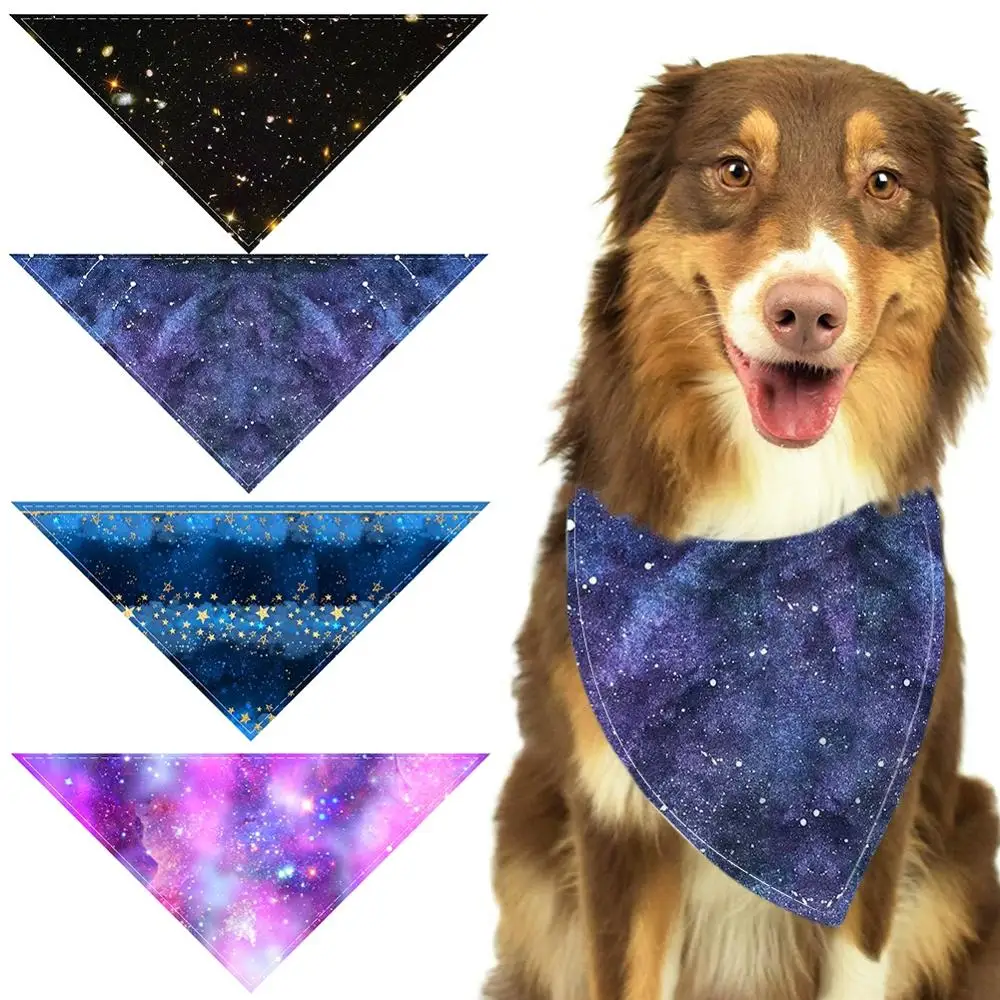 Closeout Collar con estampado de cielo estrellado para mascotas, toalla de Saliva para gatos y perros, Collar ajustable, bufanda, babero, vendaje Triangular 6n95BAXw9Rb