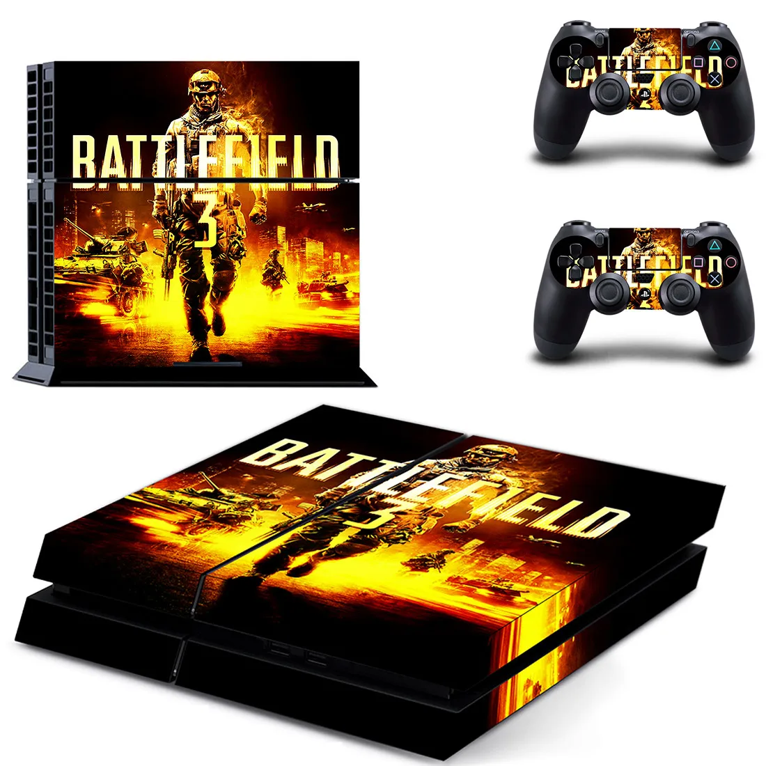 PS 4 наклейка s Battlefield 3 PS4 наклейка Play station 4 виниловые наклейки для кожи Pegatinas для консоли playstation 4 и 2 контроллера