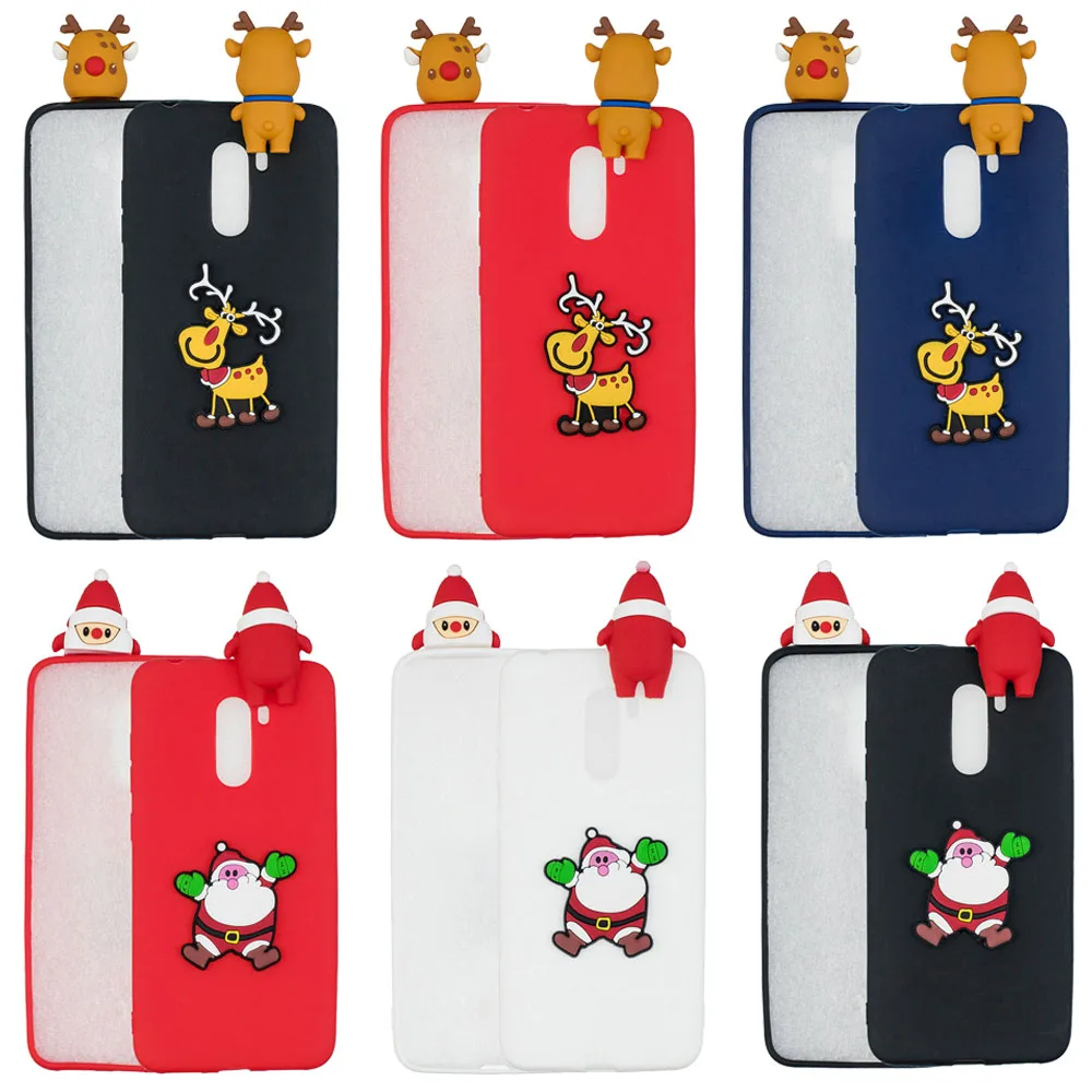 Christmas Cover For Xiaomi MI A1 A2 Pocophone F1 Cartoon NEW YEAR Gift TPU Case for Redmi 4X S2 Note 4 Soft Silicone Cover