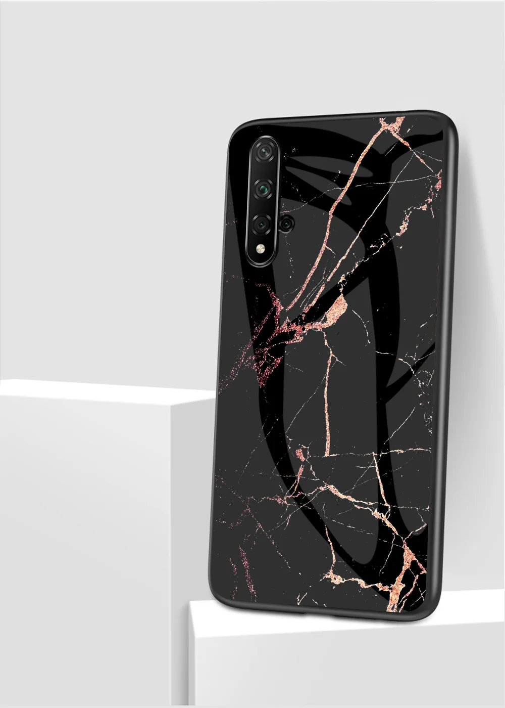 Для huawei Nova 5T чехол из мраморного глянцевого закаленного стекла Мягкий Силиконовый противоударный жесткий чехол для телефона huawei Nova5T чехол 6,26 дюйма