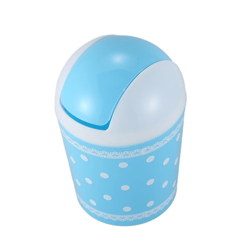 Promotion! Plastic Mini Trash Basket Garbage Can Bin Desktop Wastebasket Workshop Exquisite color: blue