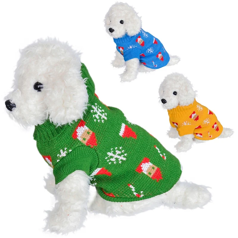 Милый, собака, кот, одежда для домашних животных, Рождественский свитер со щенком, пальто, мягкая теплая куртка для домашних животных, осенне-зимние пальто для маленьких средних собак, чихуахуа