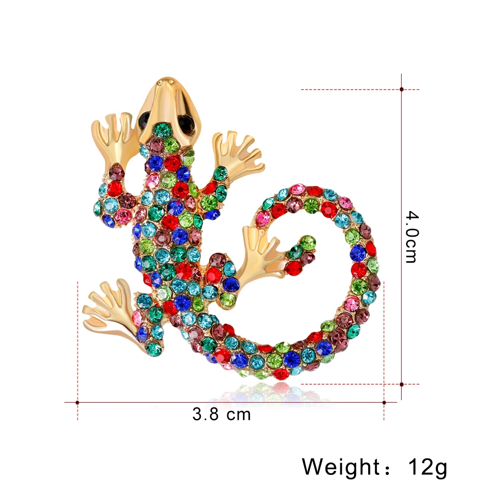 Новая мода высокое качество Эмаль Стразы геккон ящерица Брошь Хамелеон для женщин Прямая поставка поставщик