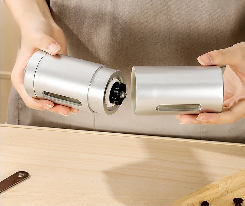 ZOTOBON Manual Coffee Grinder Maker Ceramics Core 304 Stainless Steel Hand Burr Mill Grinder Ceramic Coffee Grinding Machine F95