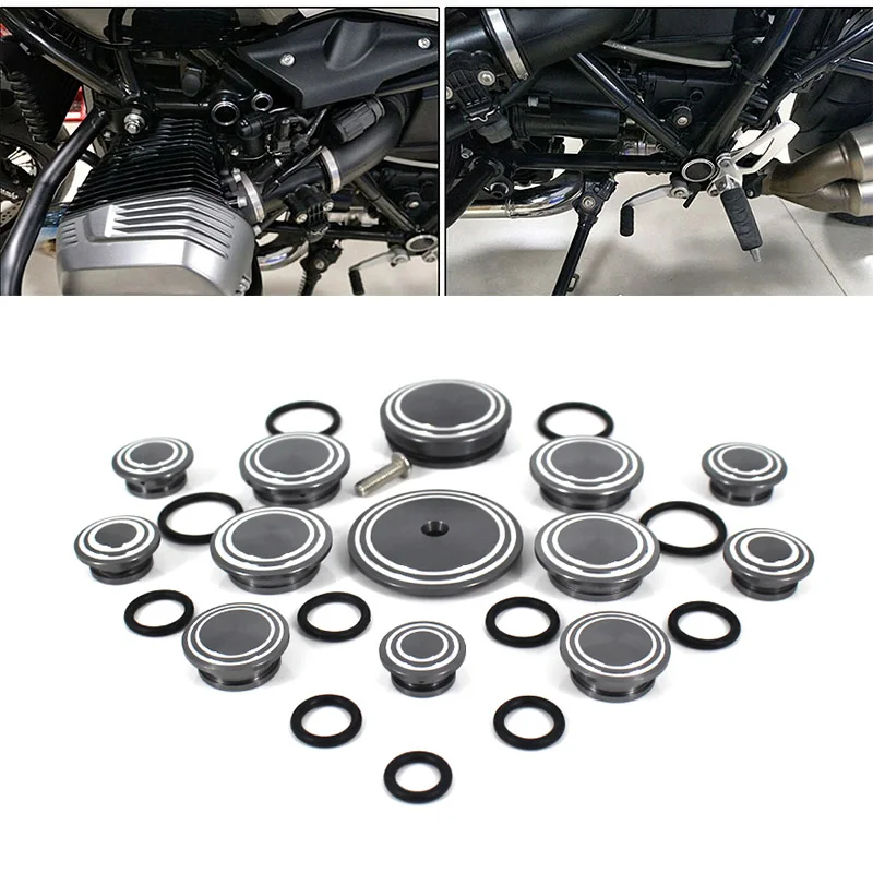 Крышка Заглушки для отверстий в раме мотоцикла BMW R Nine T RNineT Pure Racer Scrambler Urban G/S 2013 2014