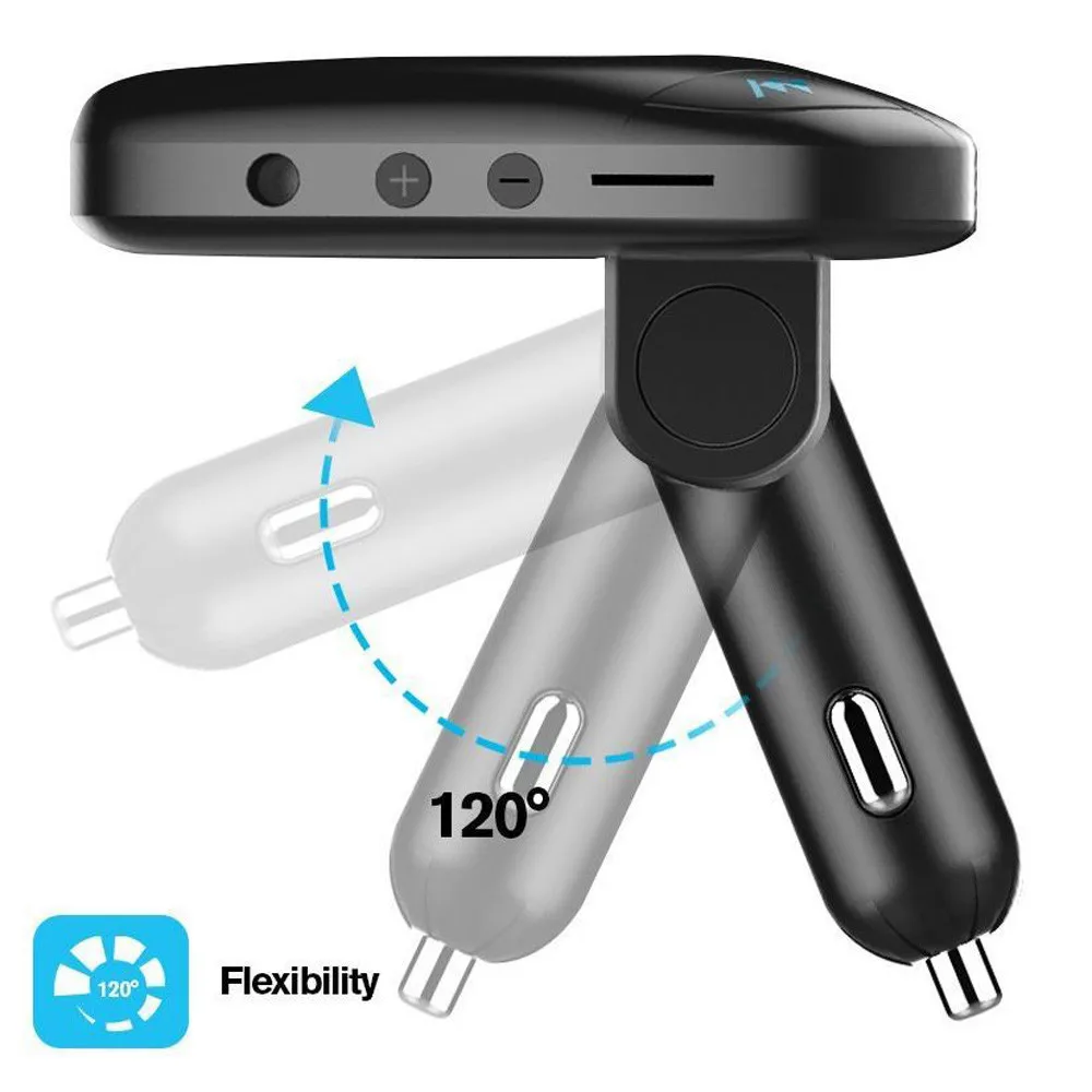 Беспроводной громкой Bluetooth автомобильный комплект MP3-плеер FM USB передатчик автомобильное зарядное устройство Поддержка AUX вход и выход громкой связи