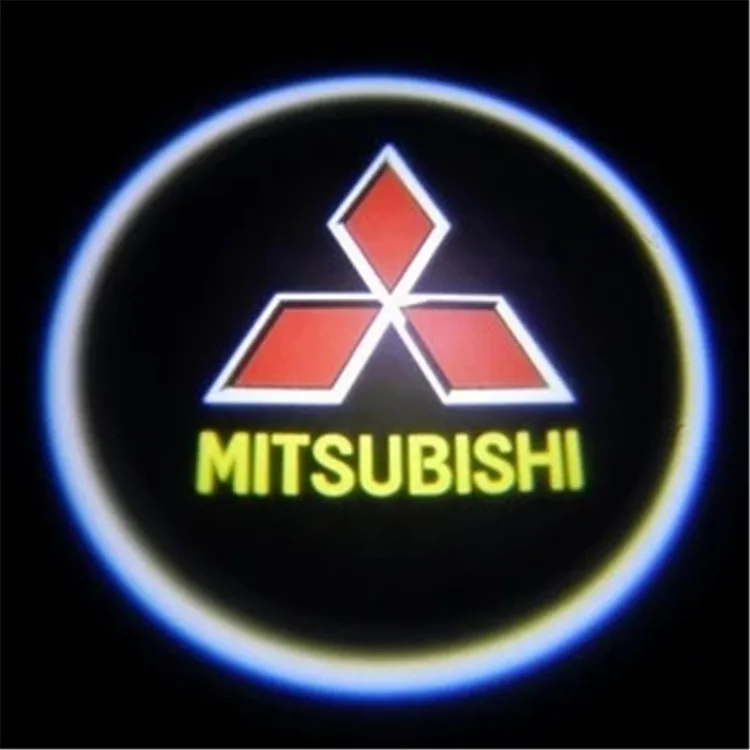 Mitsubishi четвертое поколение лампочка освещения подножки Карманный выпуск Лазерная лампочка освещения подножки автомобиля светодиодный свет автомобиля для проецирования логотипов лампа