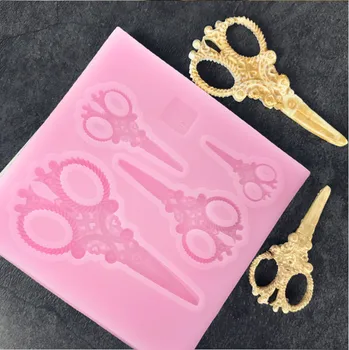

Fondant Silicone Mould Wedding Scissors Fondant Mold Soap Mold DIY Chocolate Mold Ultra-Light Clay Mold