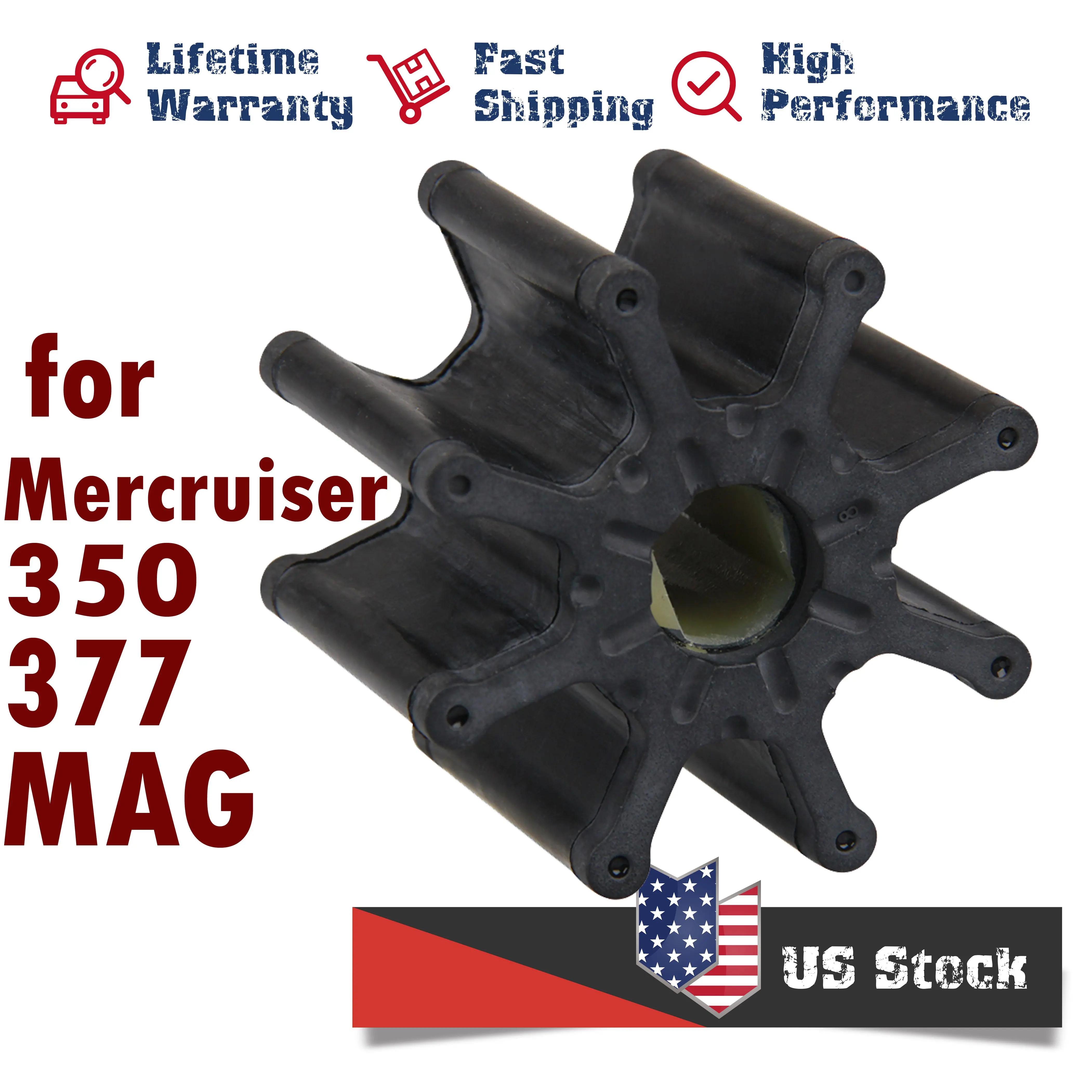 Water Pump Impeller For Mercruiser Mercury Bravo MAG MPI 4.3-5.0L 5.7/6.2/8.1L Outboard Motor 6 Blades Boat Parts & Accessories